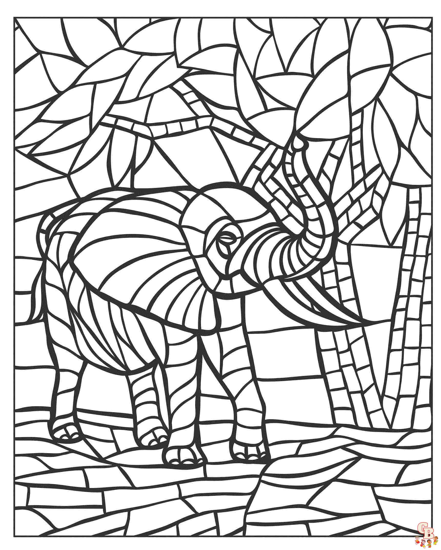 Printable Mosaic coloring sheets