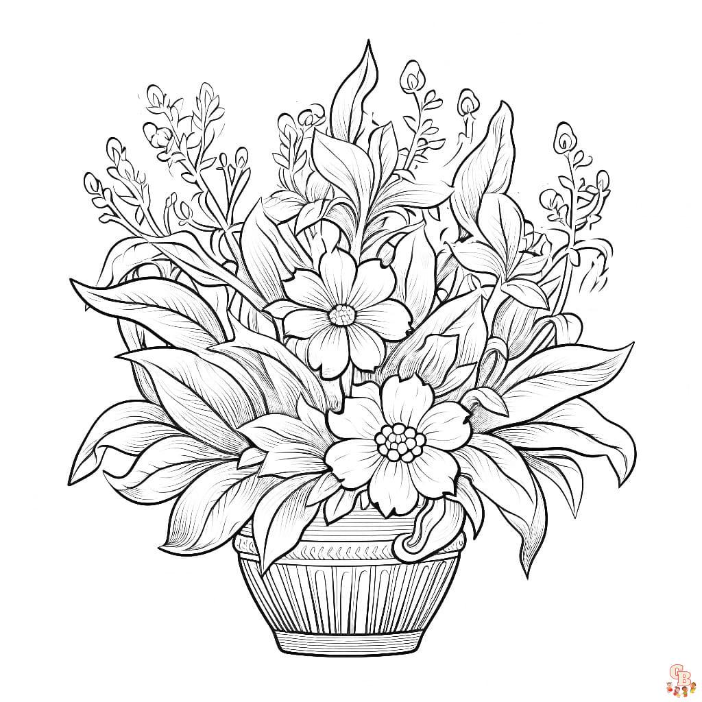 Printable Plant coloring sheets