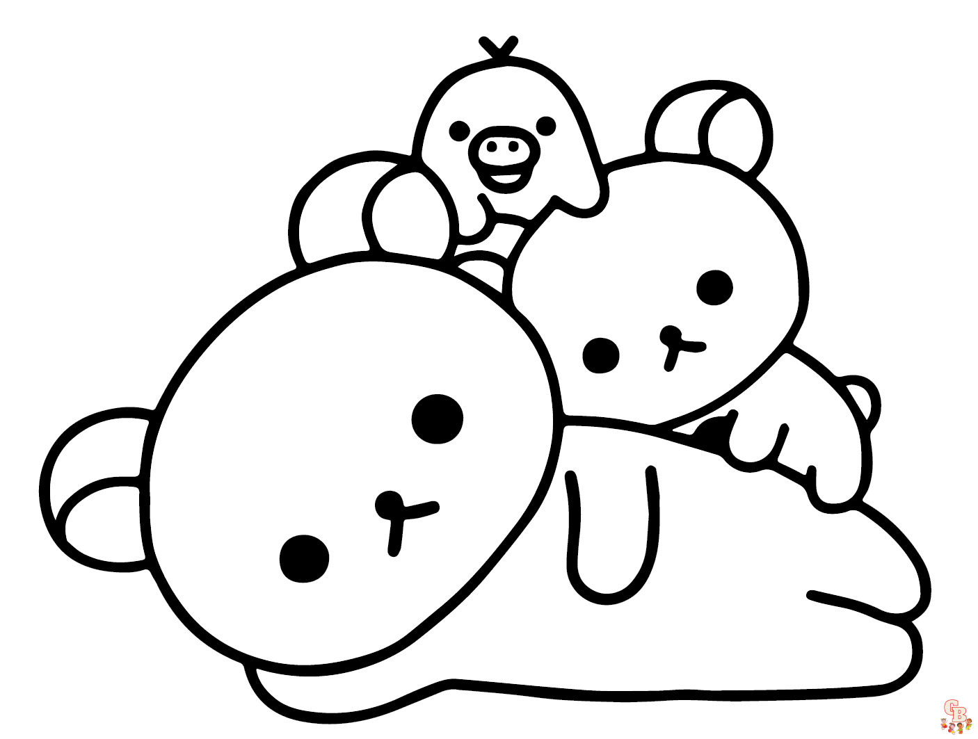 Printable Rilakkuma coloring sheets