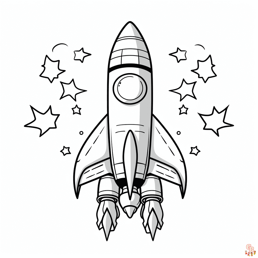 Printable Rocket coloring sheets