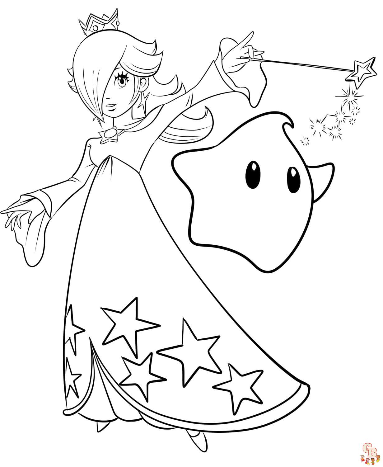 Printable Rosalina coloring sheets