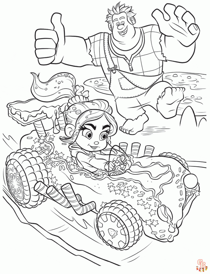 Printable Wreck It Ralph coloring sheets