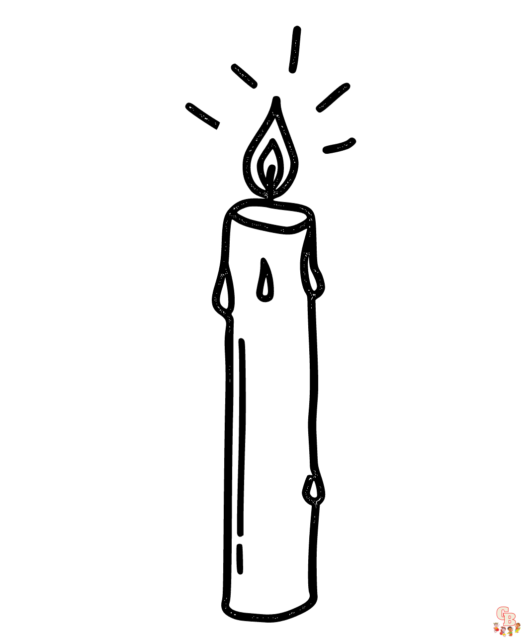 Printable candle coloring sheets