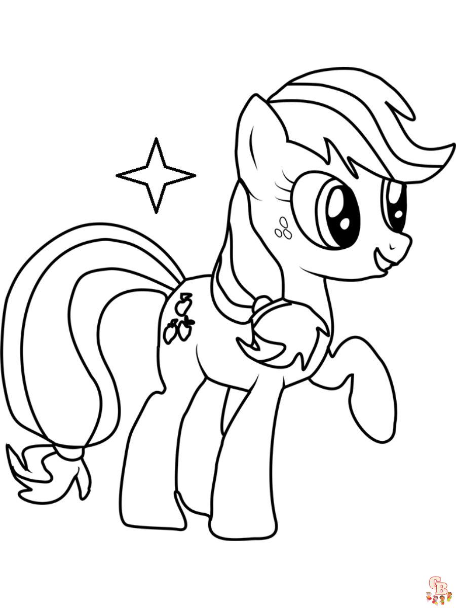 Printable my little pony applejack coloring pages