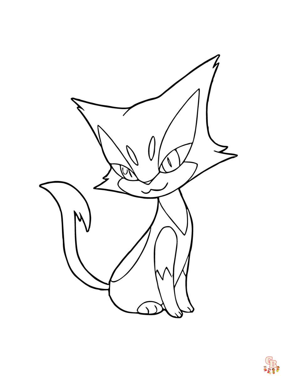 Purrloin coloring page