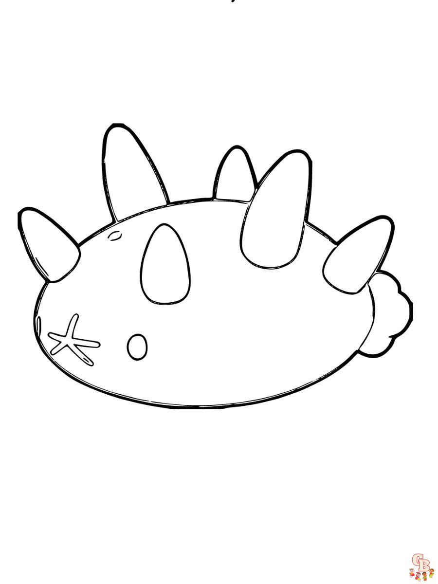 Pyukumuku coloring page