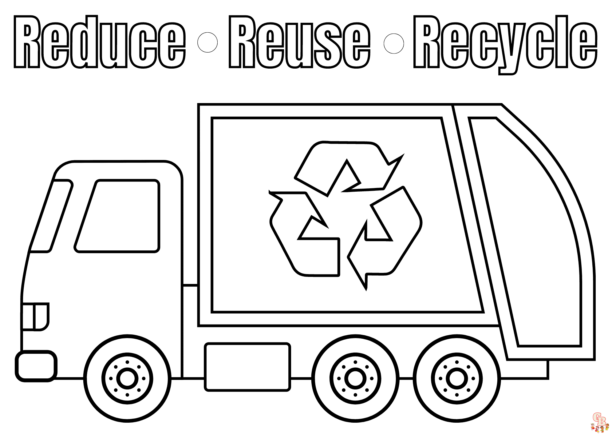 Recycling coloring pages printable