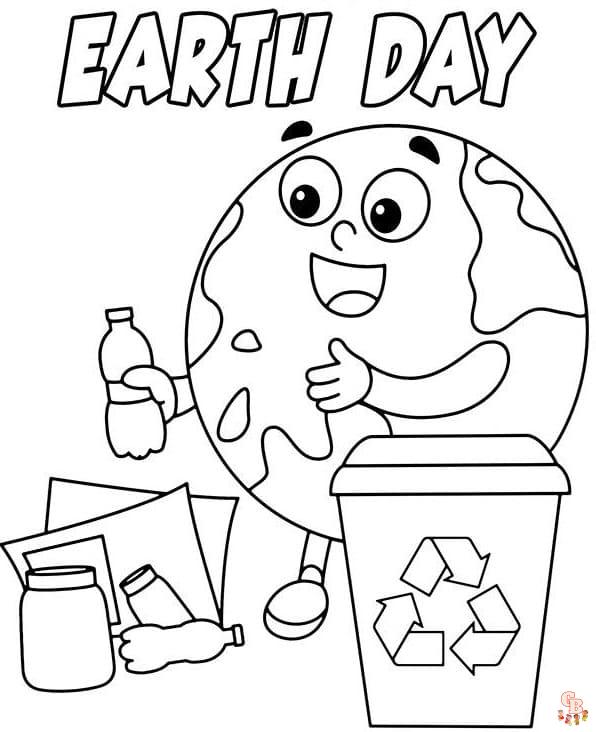 Recycling coloring pages to print