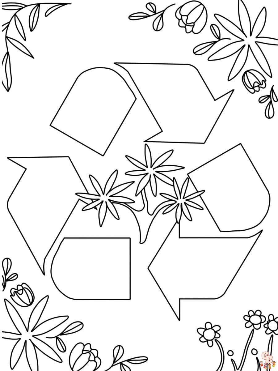 Recycling coloring pages