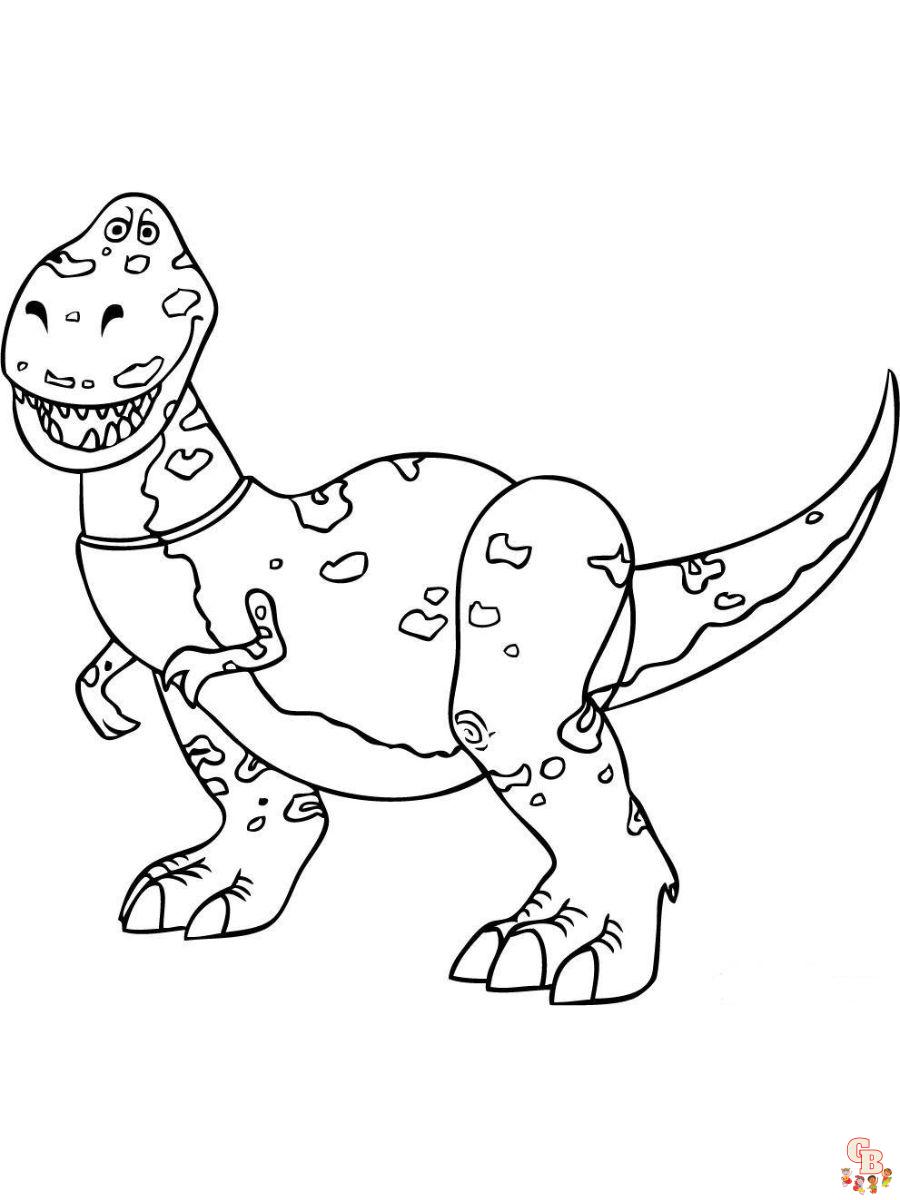 Rex toy story coloring pages