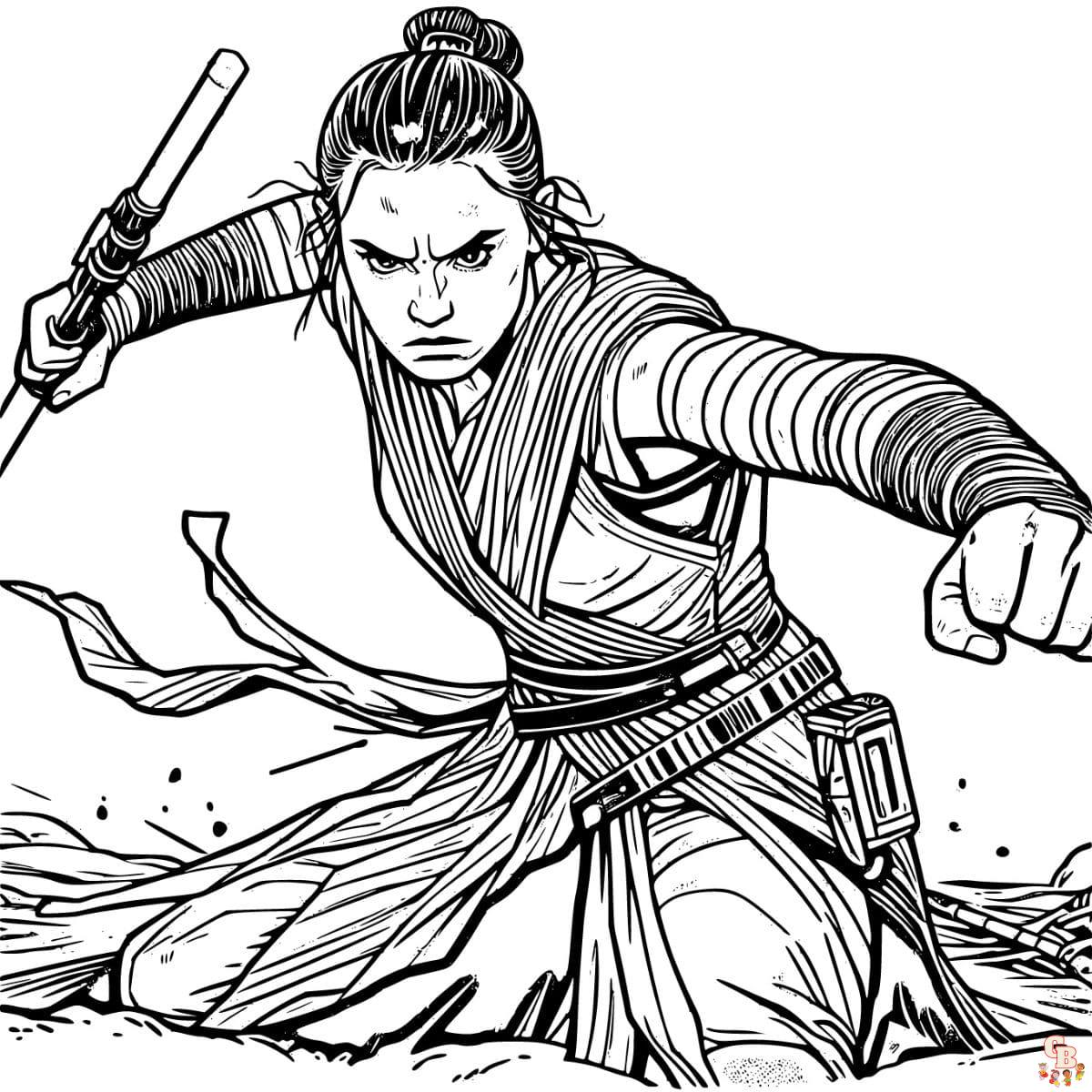 Rey with Lightsaber