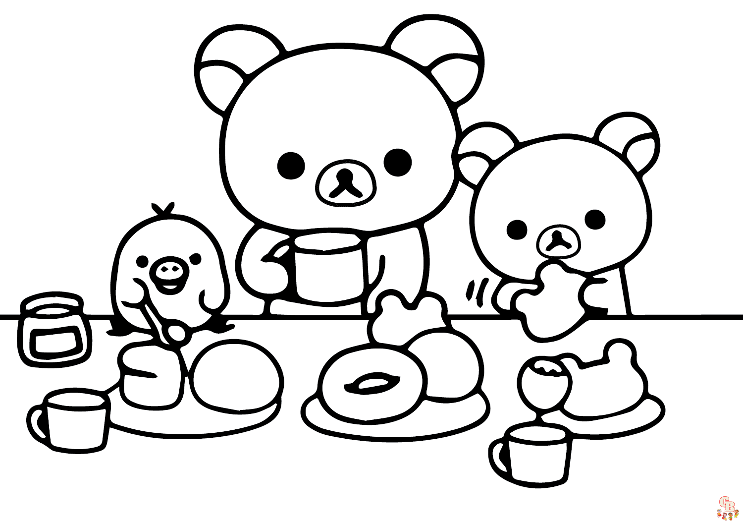 Rilakkuma coloring pages printable