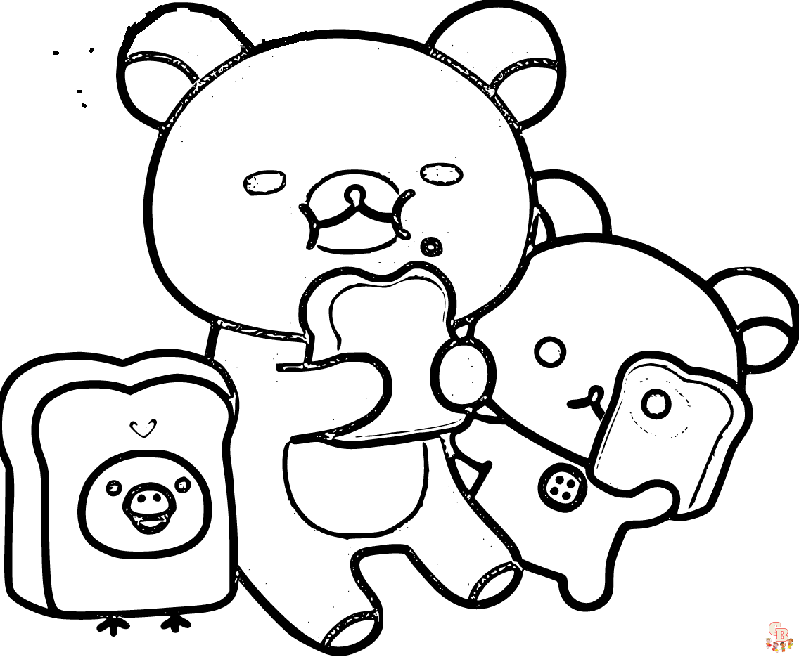 Rilakkuma coloring pages to print