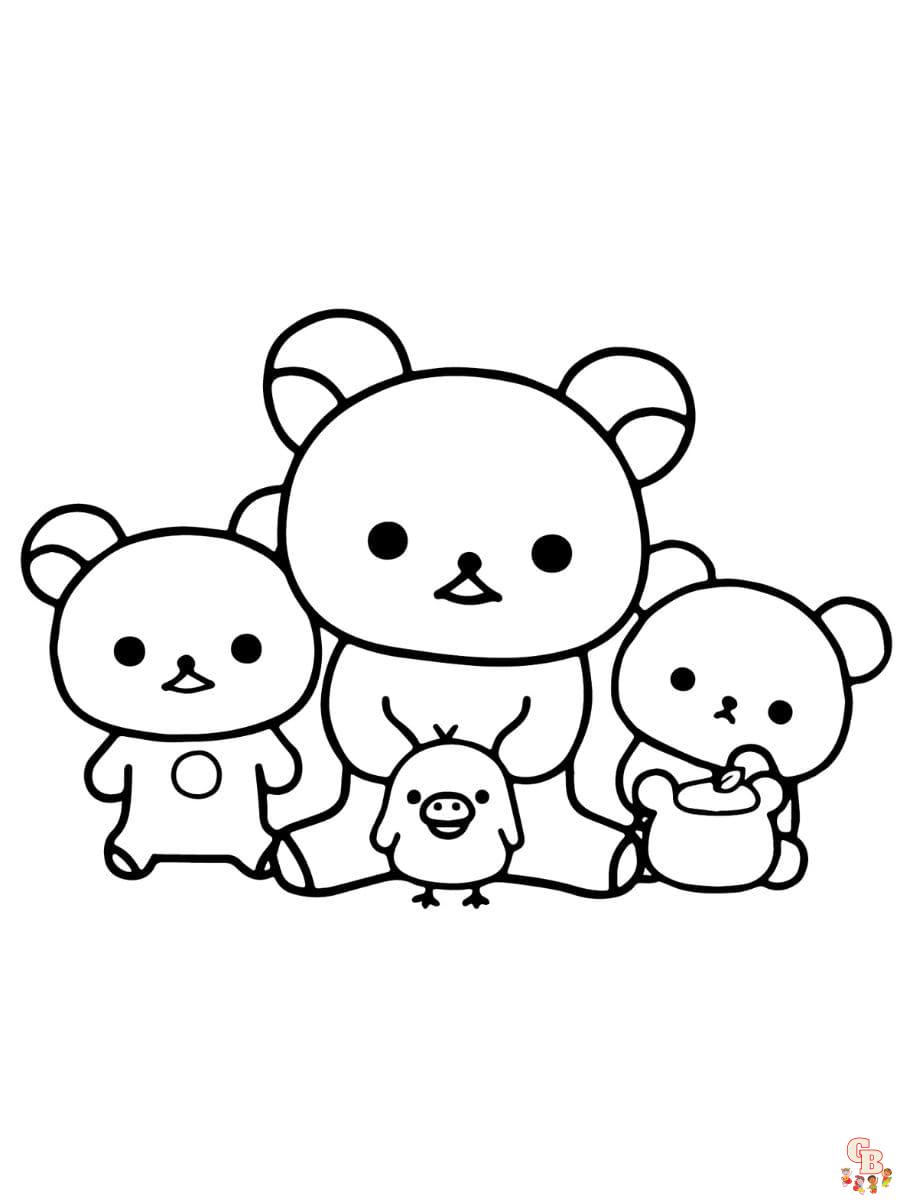 Rilakkuma coloring pages