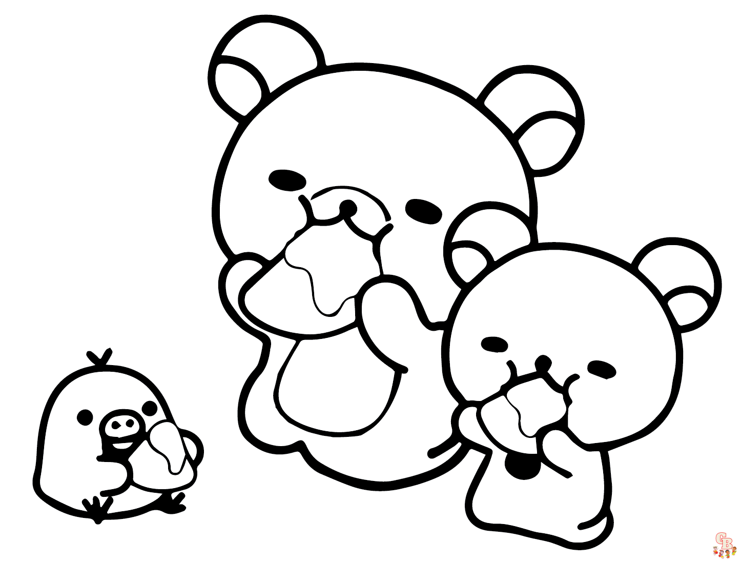 Rilakkuma eating