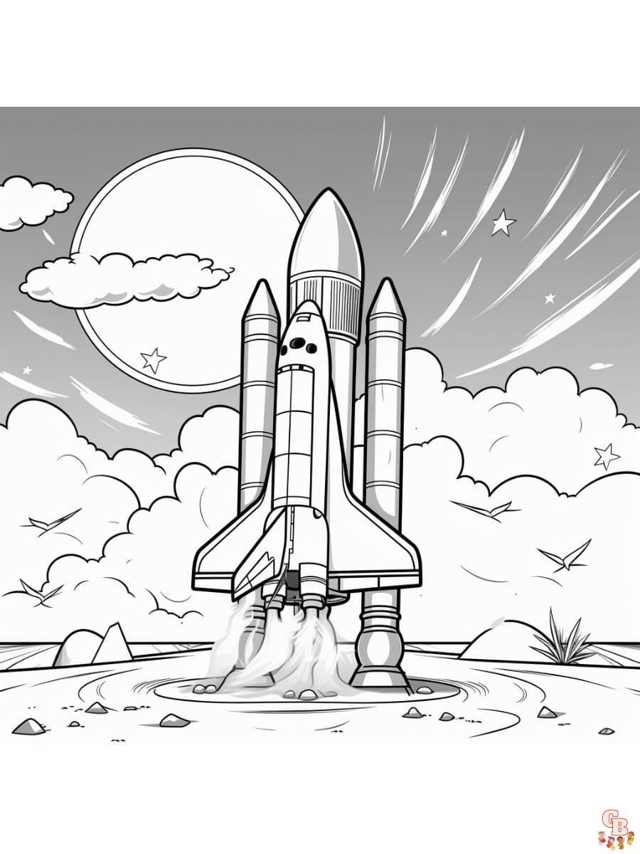 Rocket coloring pages