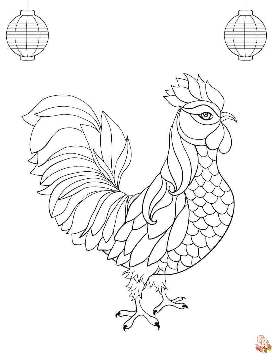 Rooster Coloring Pages