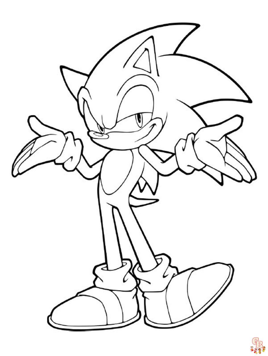 Shadow Sonic Coloring Pages