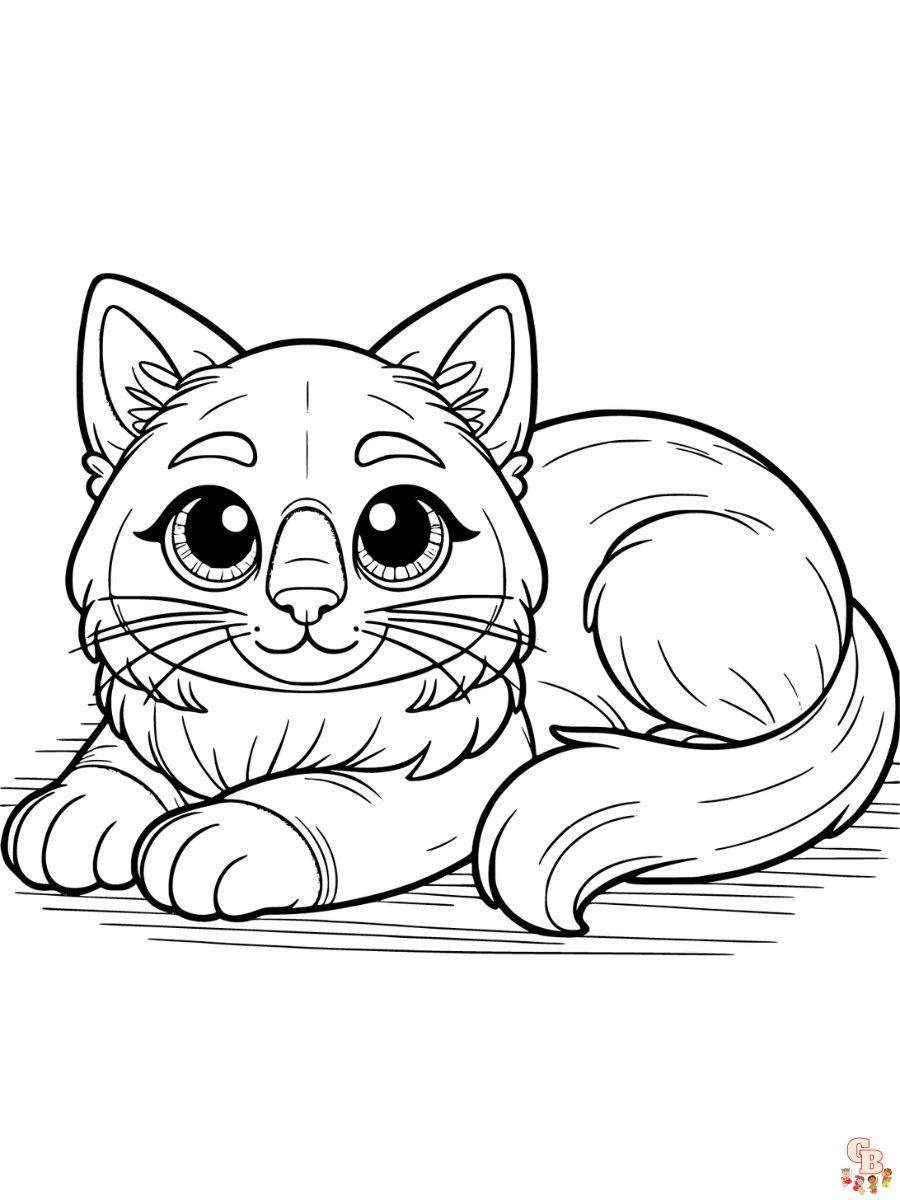 Siamese cat coloring pages