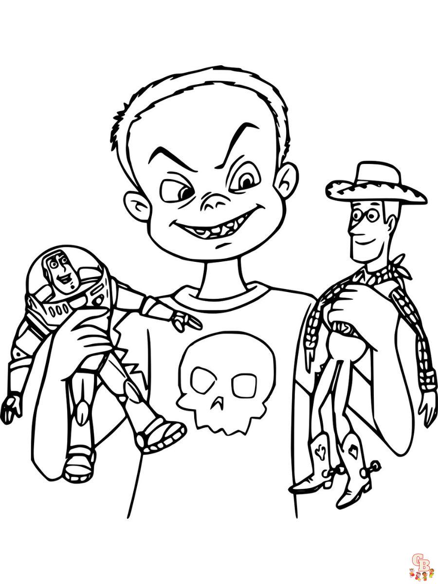 Sid Phillips toy story coloring pages
