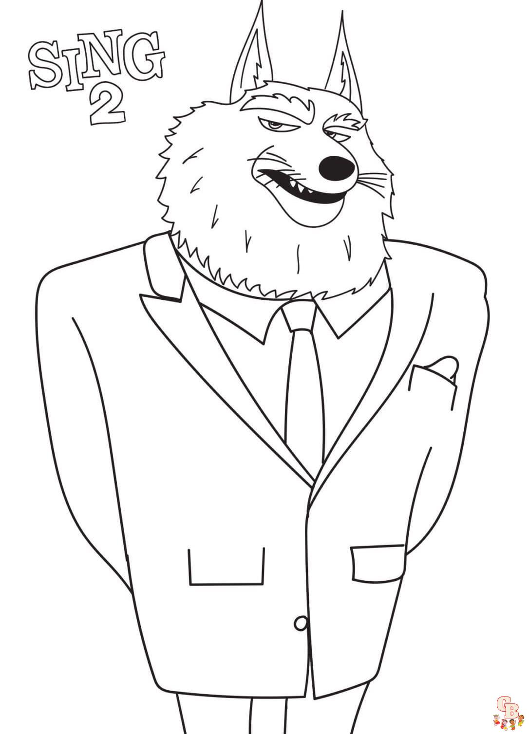 Sing 2 coloring pages Free