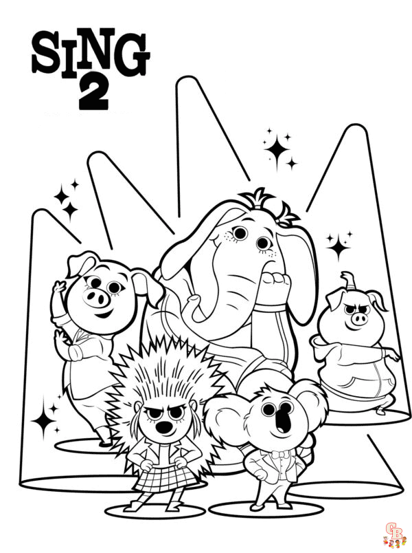 Sing 2 coloring pages