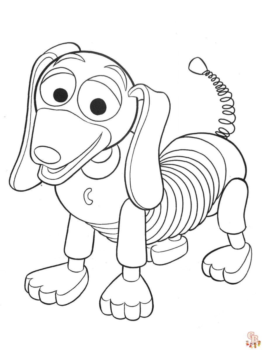Slinky Dog toy story coloring pages