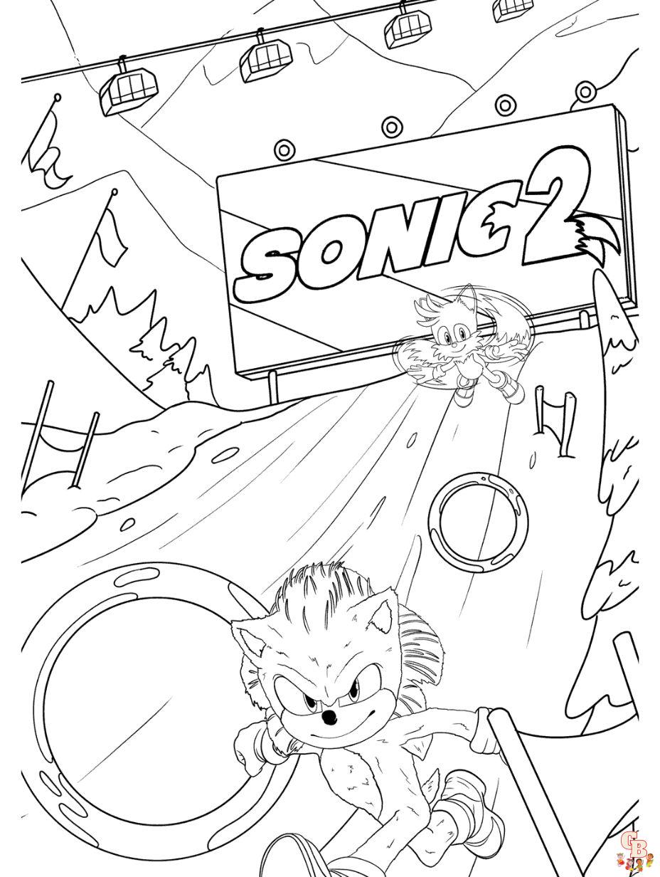 Sonic 2 Running Coloring Pages