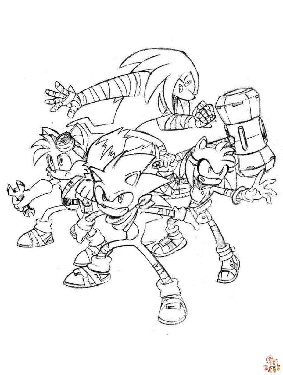 Sonic Boom Coloring Pages