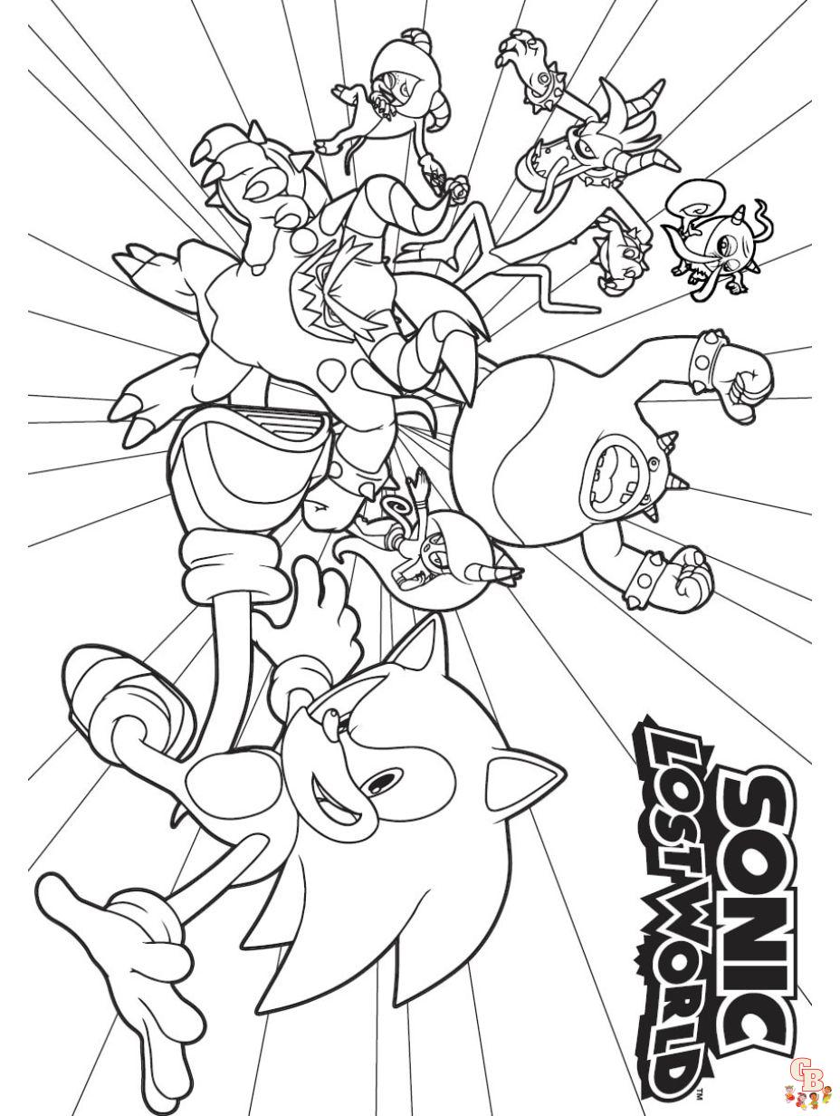 Sonic Characters Coloring Pages