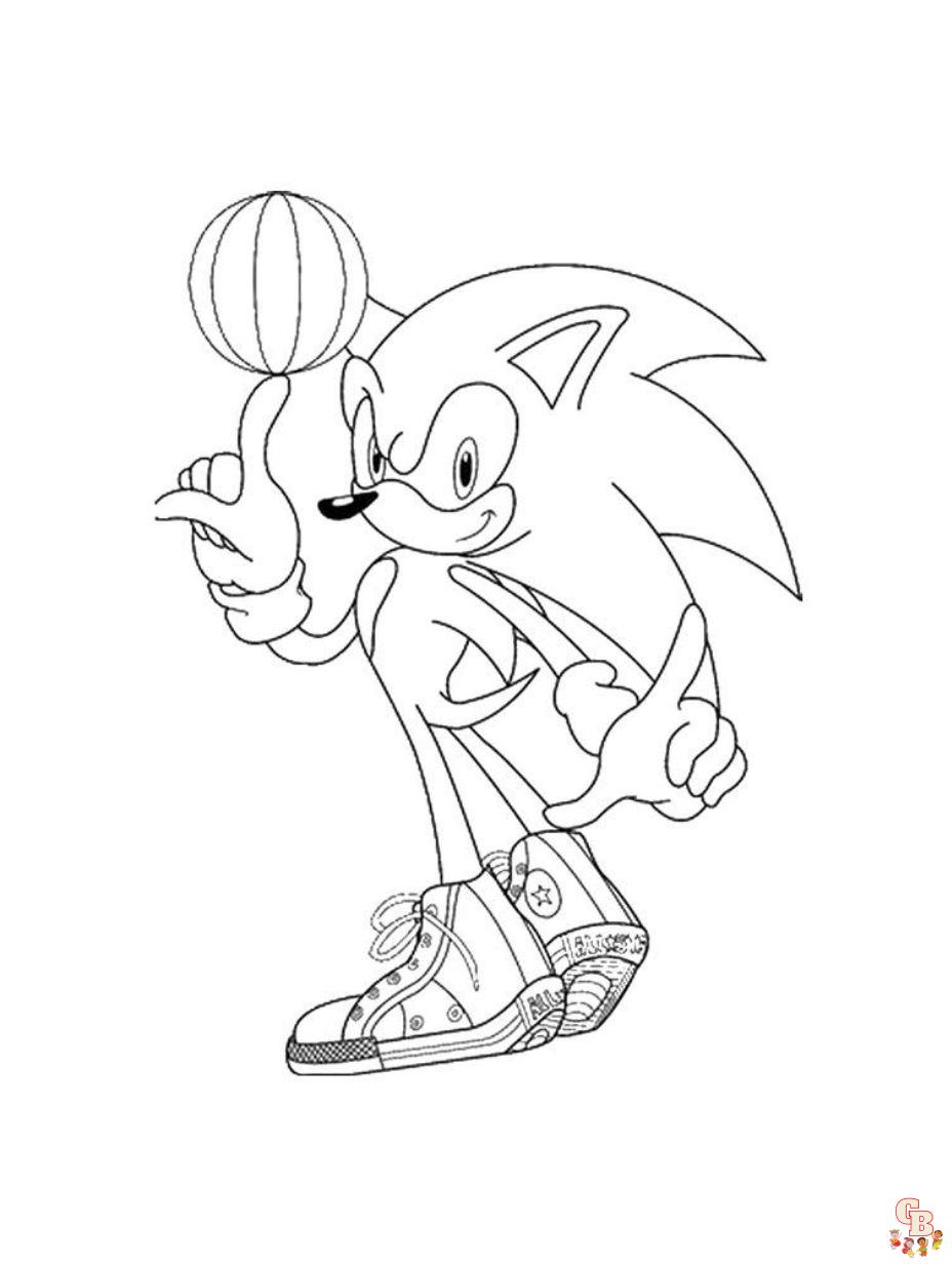 Sonic Playing with Ball