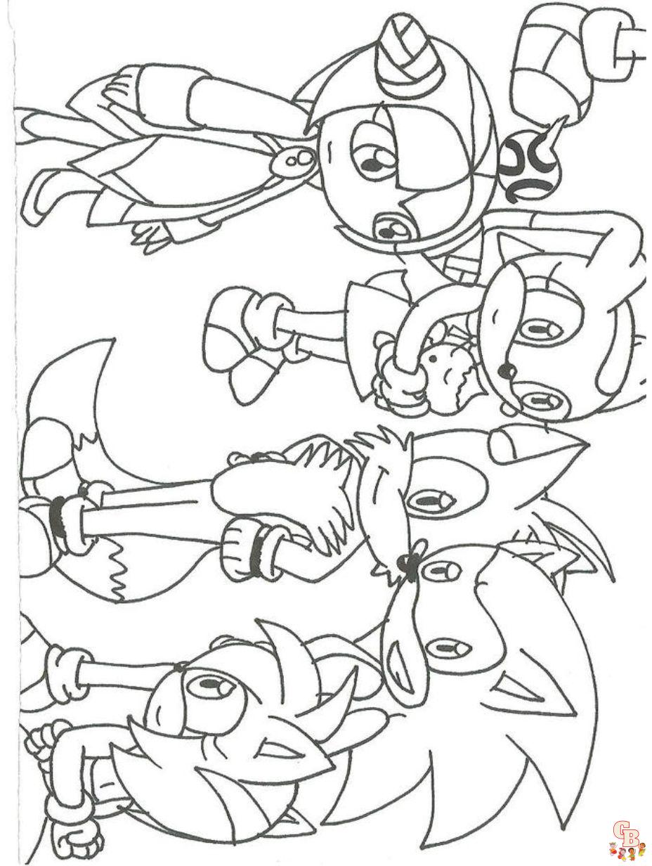 Sonic and Friends Coloring Pages