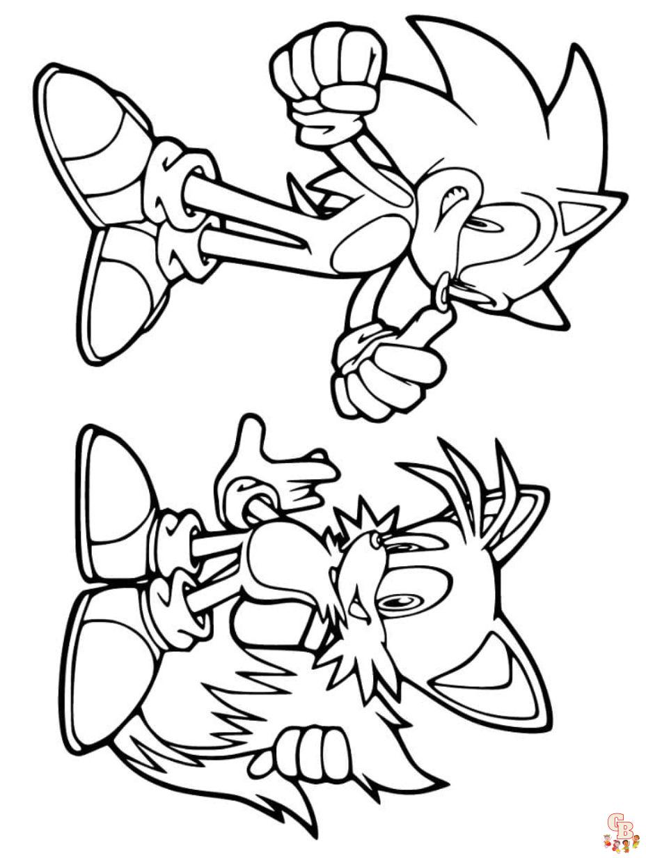 Sonic and Tails Coloring Pages