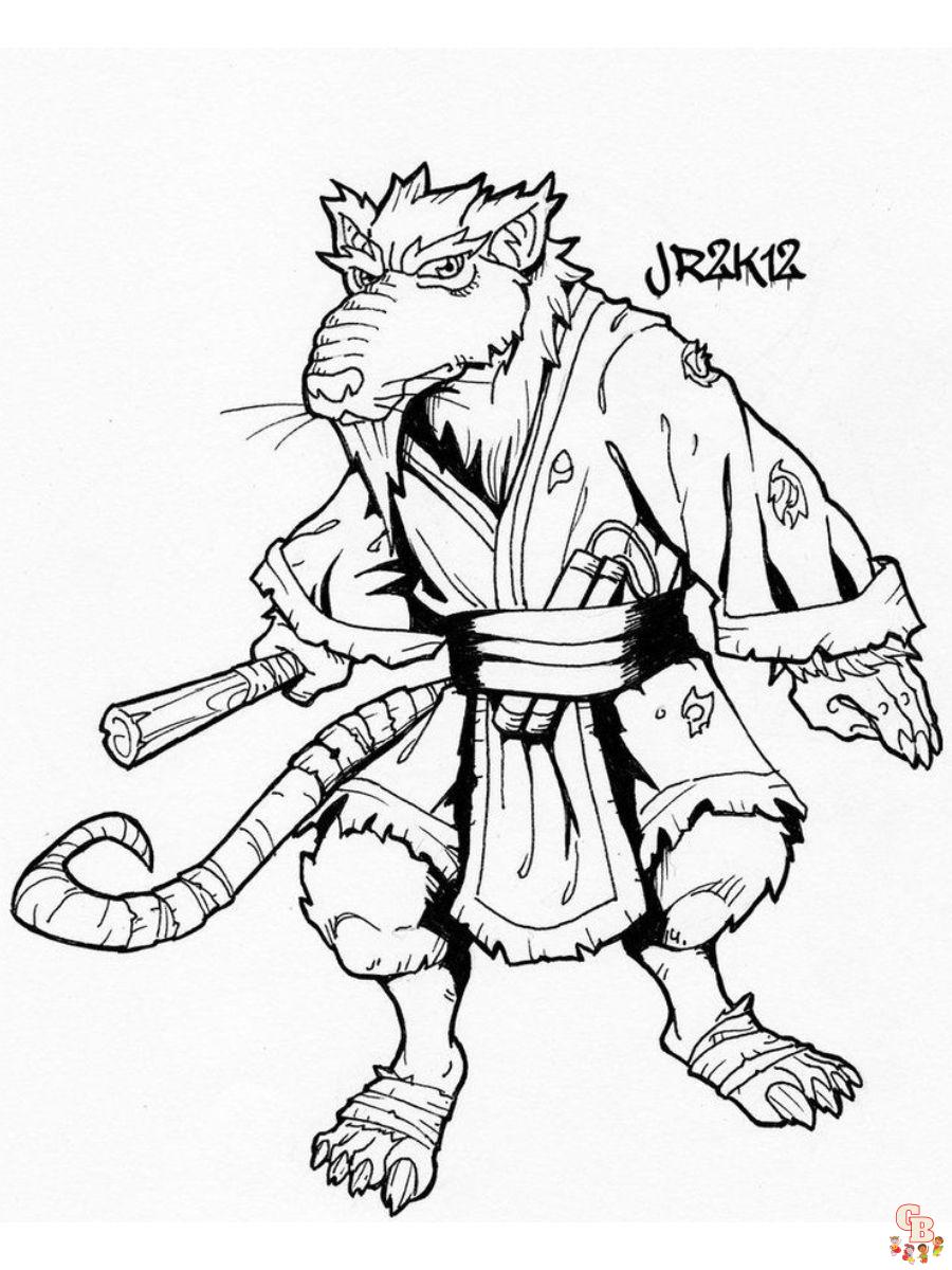 Splinter Coloring Pages free