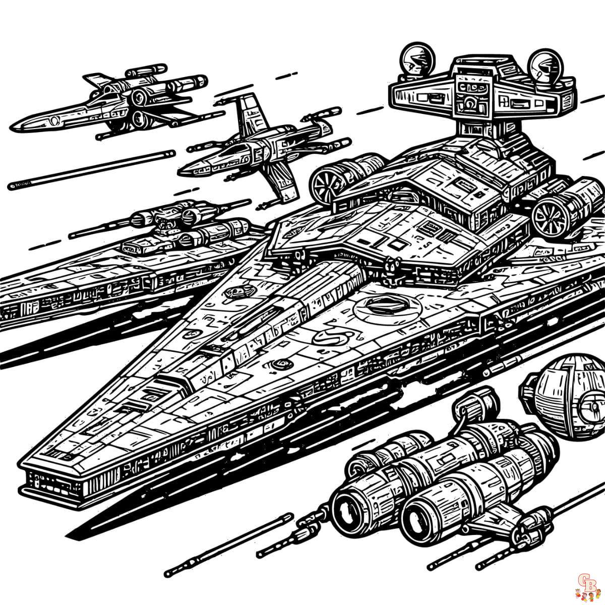 Squadron of Spaceship Star Wars