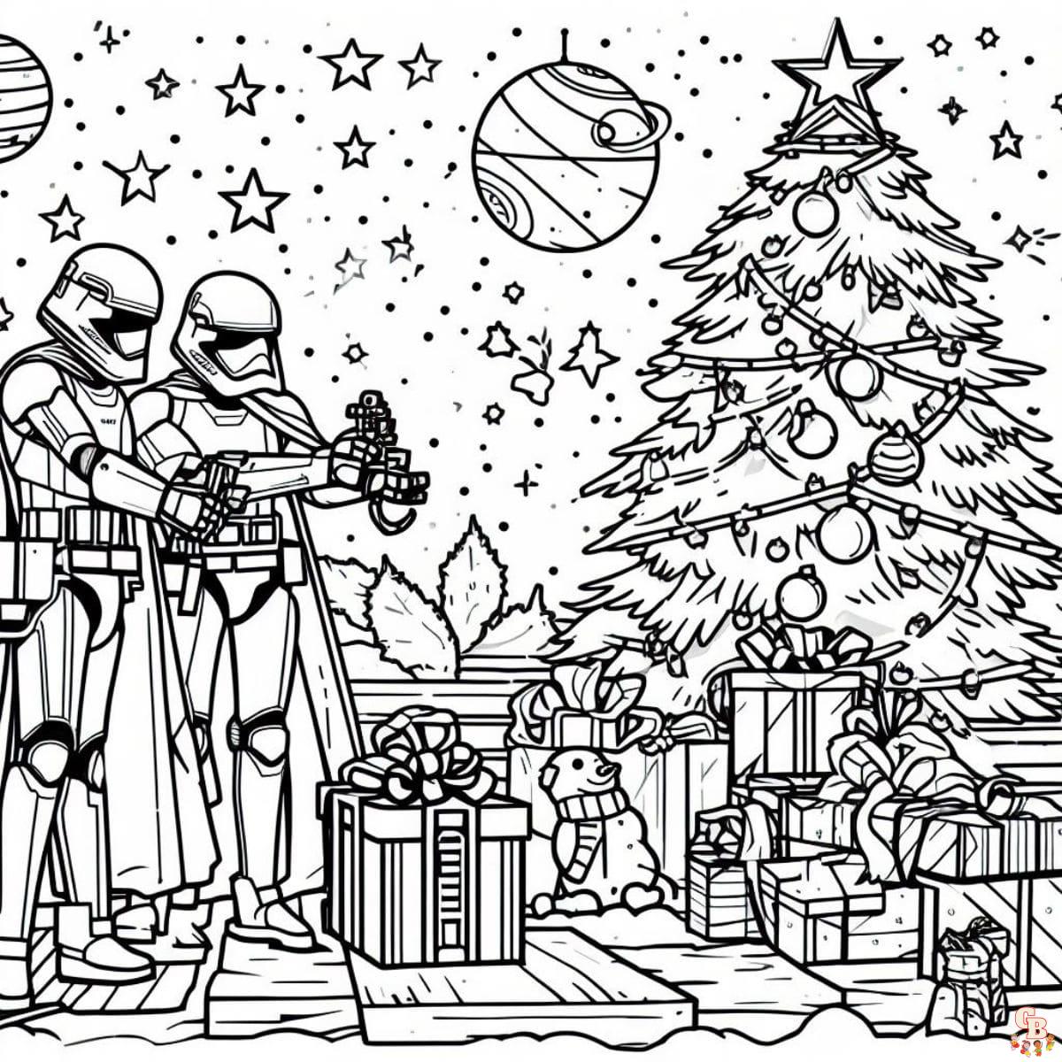 Star Wars Christmas Coloring Pages