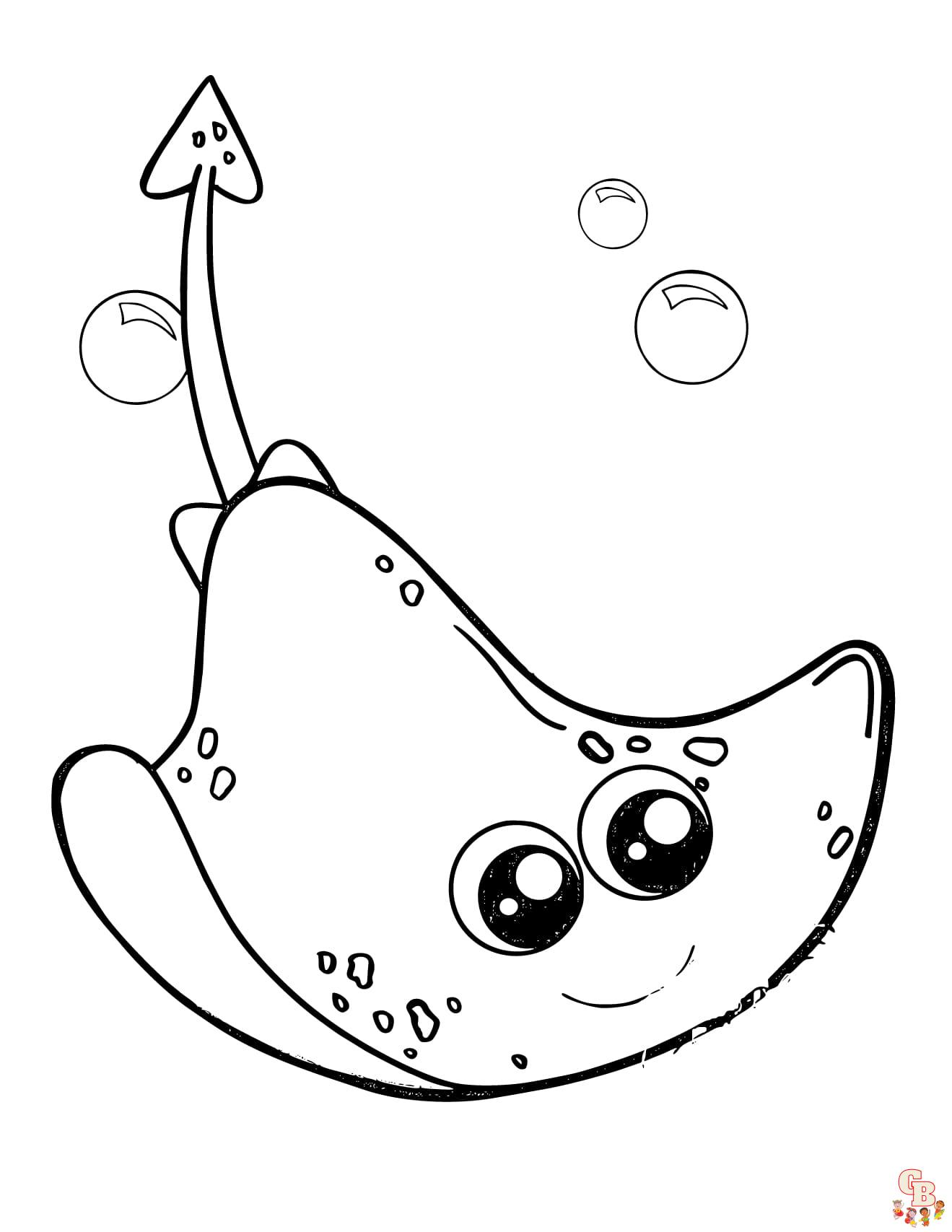 Stingray Coloring Sheets