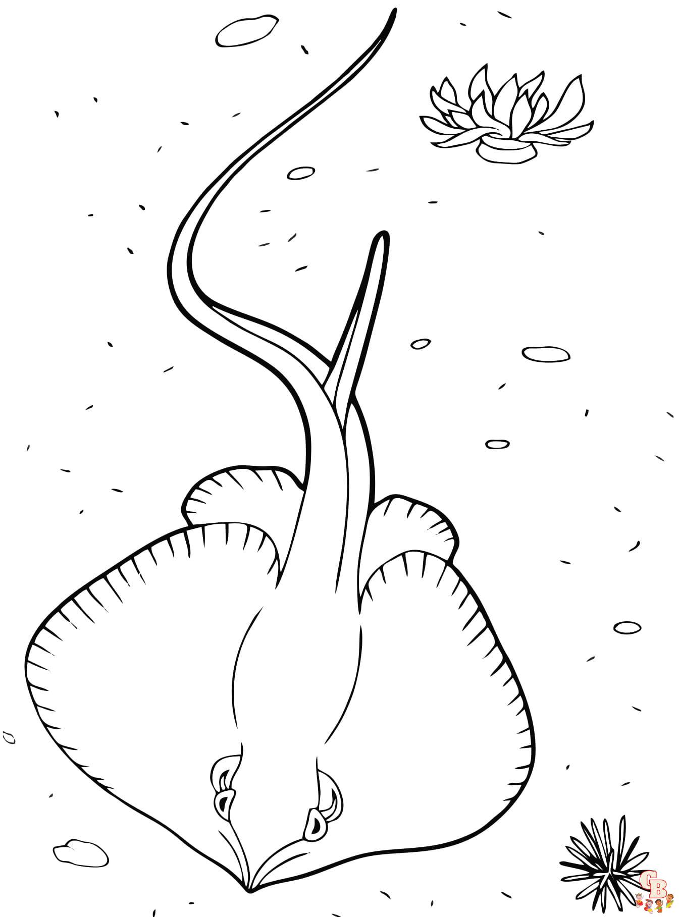 Stingray coloring pages printable free