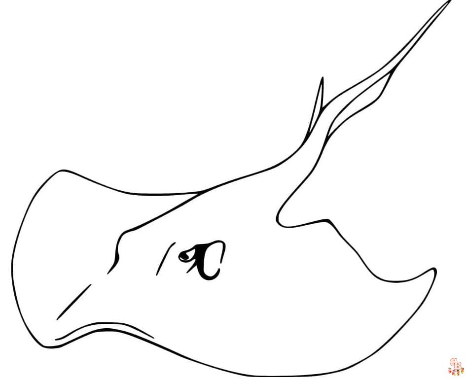 Stingray coloring pages printable