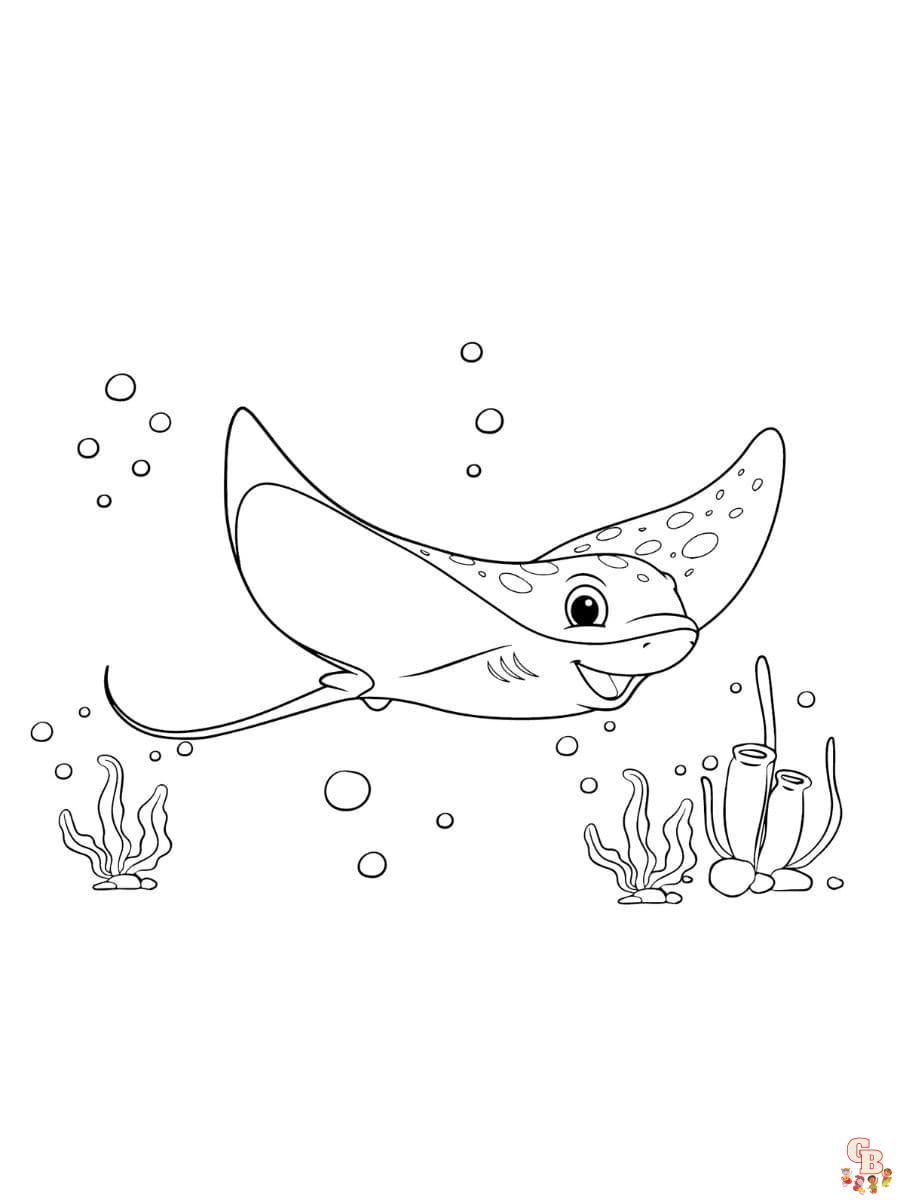 Stingray coloring pages