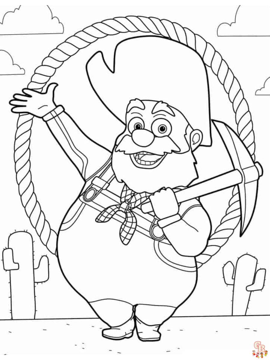 Stinky Pete toy story coloring pages