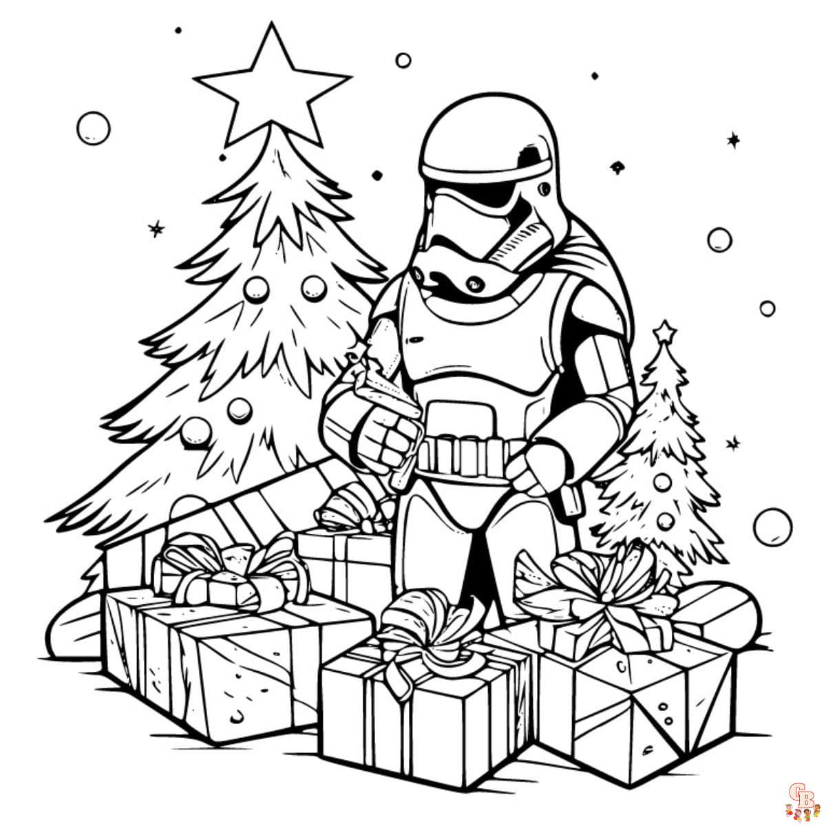 Stormtrooper with Presents on Christmas