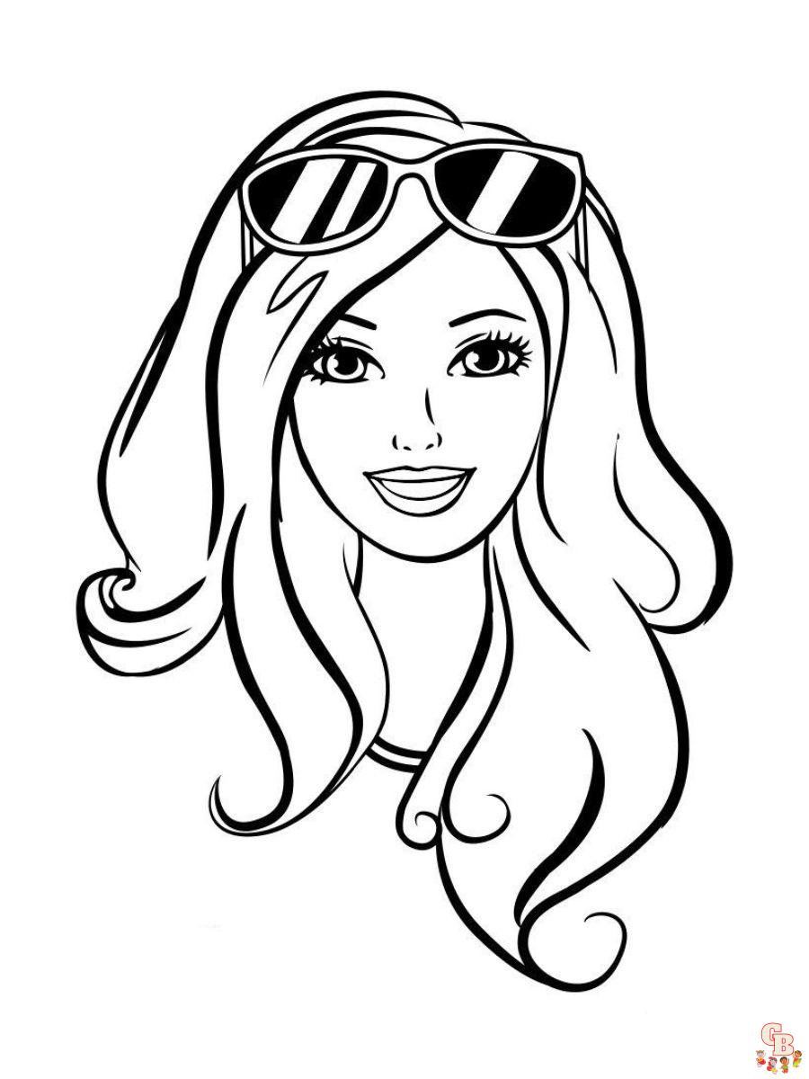 Summer barbie coloring pages Free