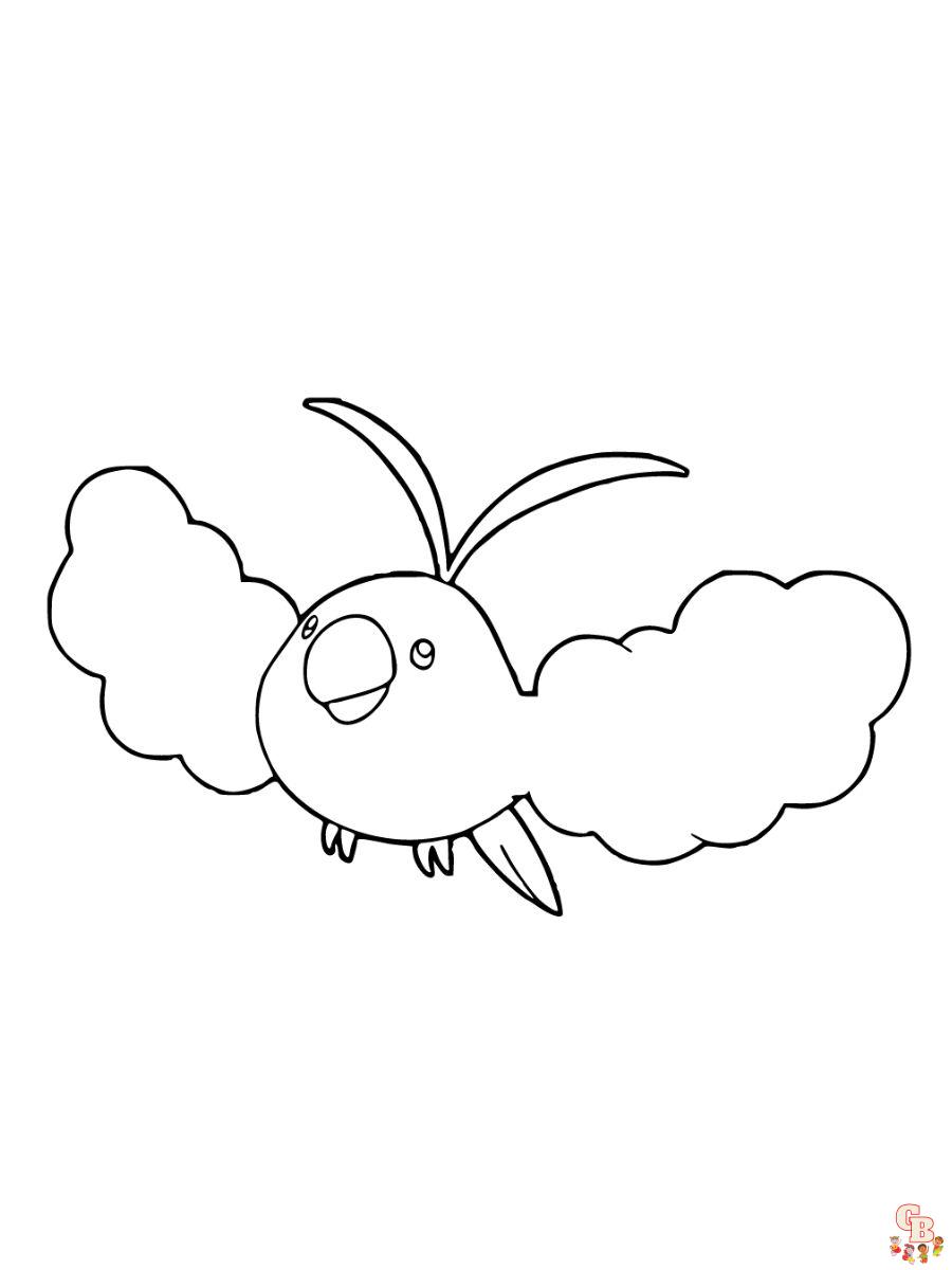 Swablu coloring page