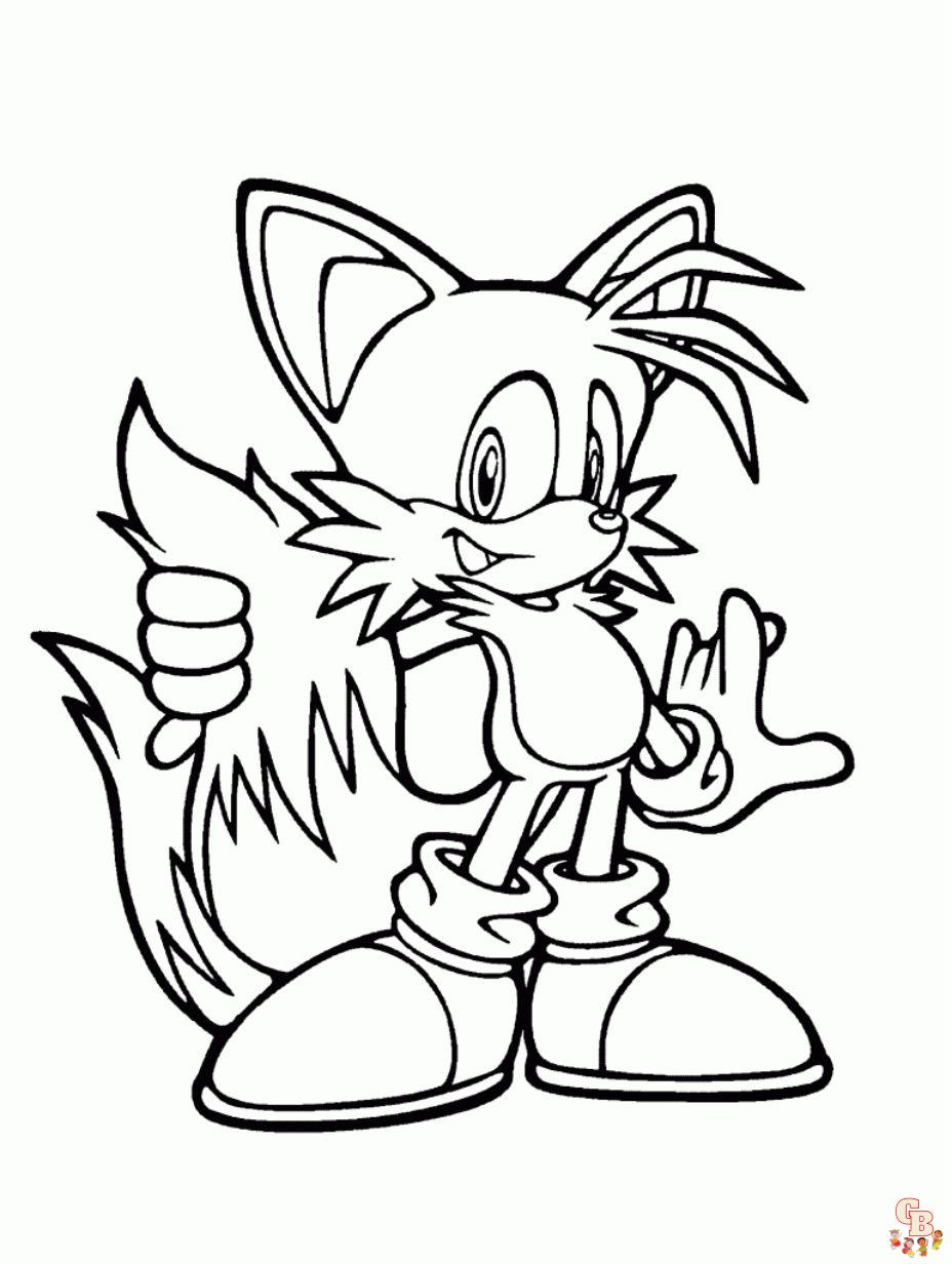 Tails Coloring Pages