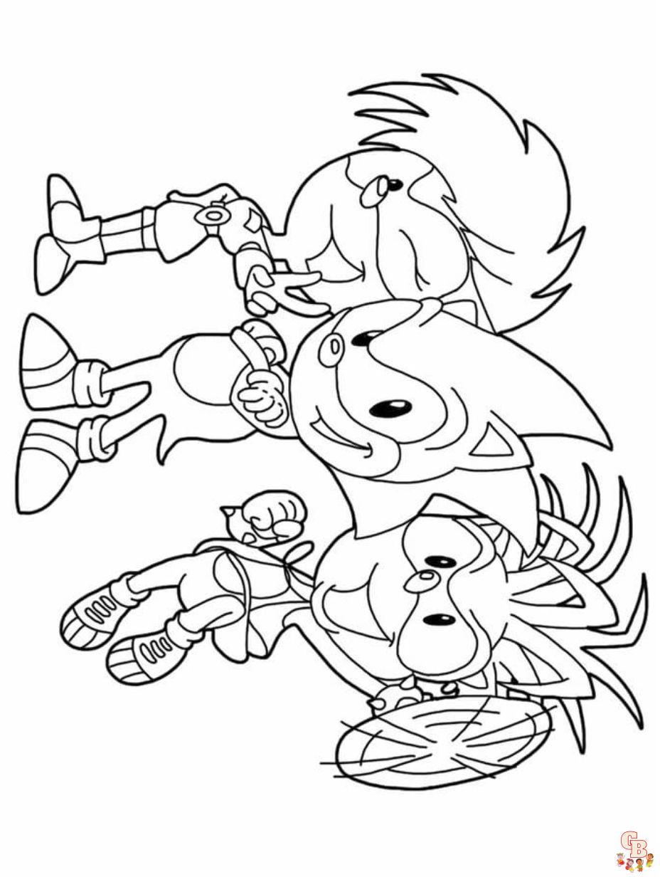 The Gang Sonic Coloring Pages