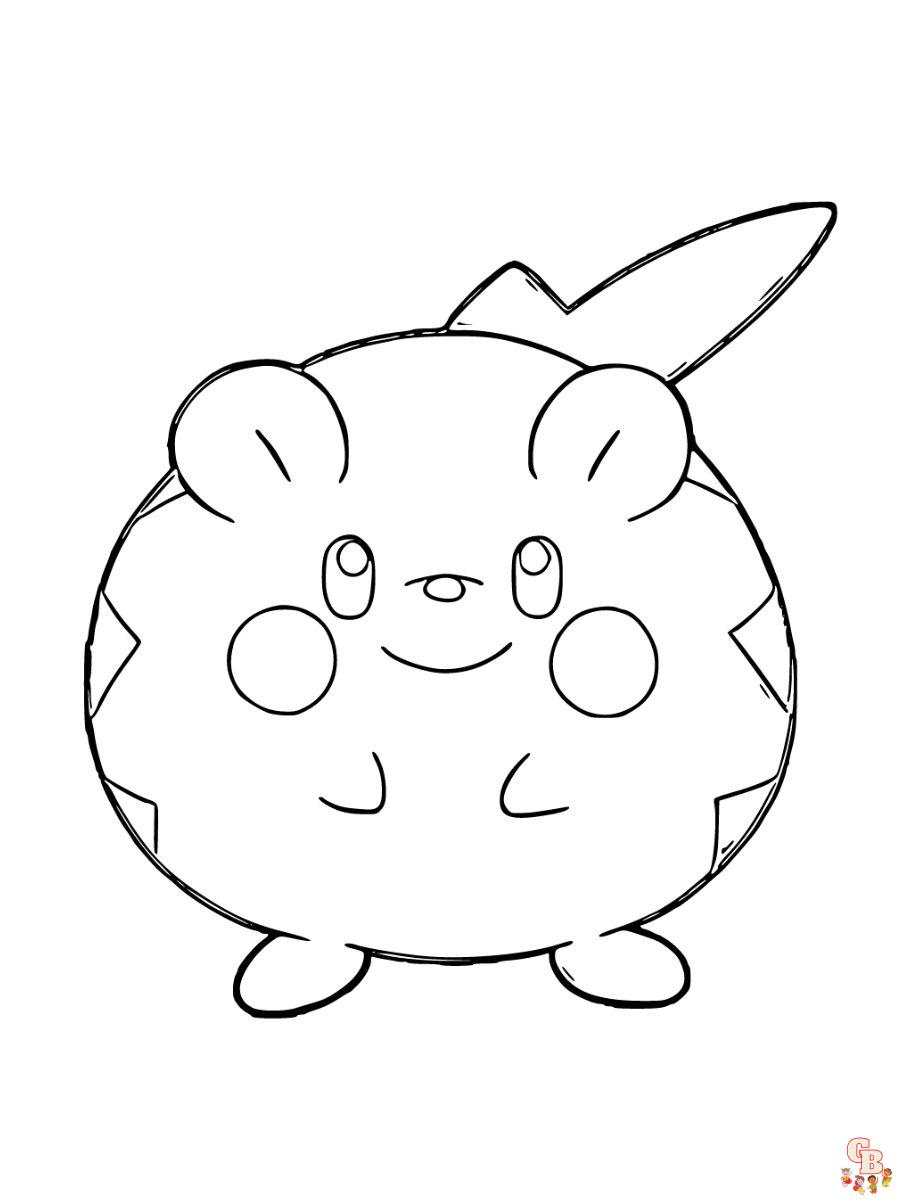 Togedemaru coloring page