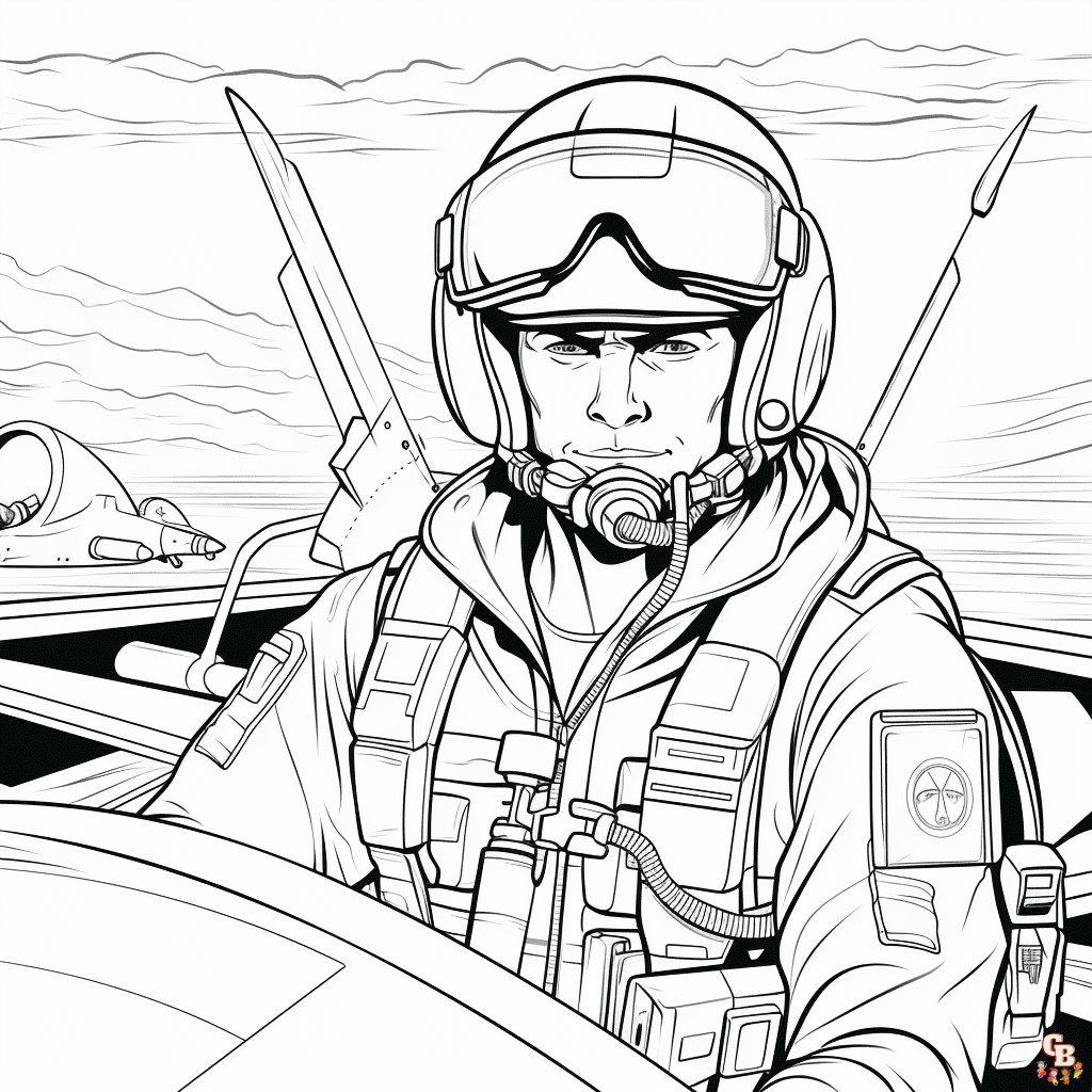 Top Gun coloring pages free