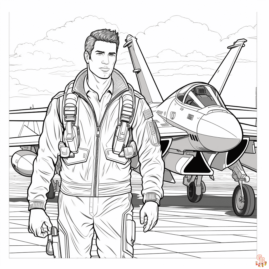 Top Gun coloring pages to print