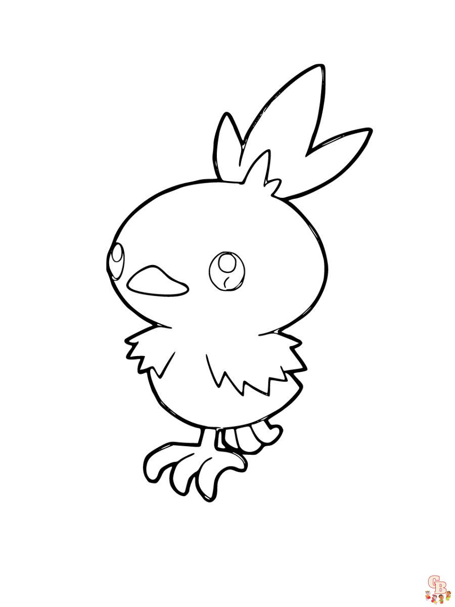 Torchic coloring page